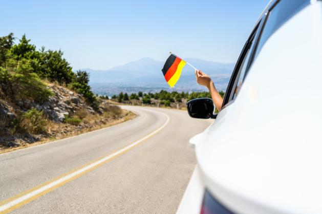 Vlaječka Německa v autě