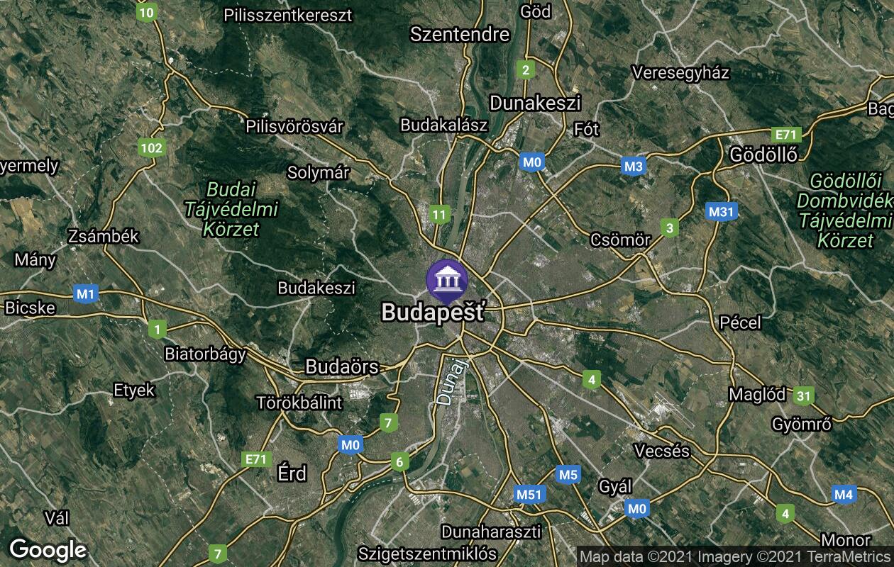 Budapešť mapa