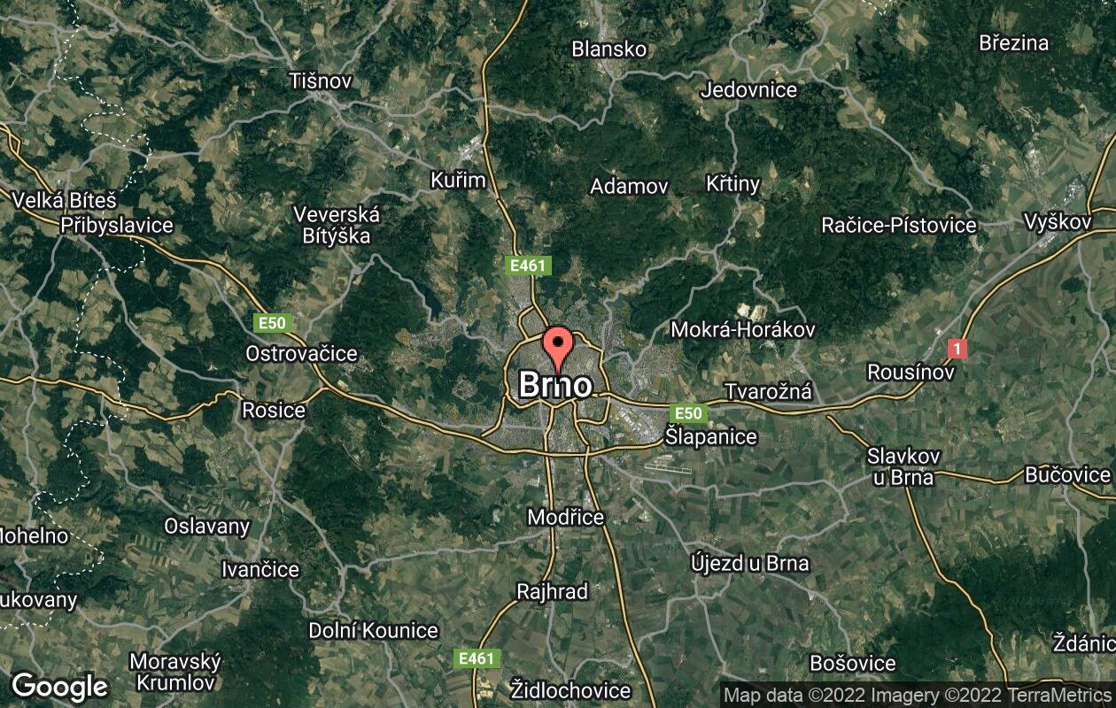 mapka brno