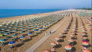 Bibione a pláž, sever Itálie