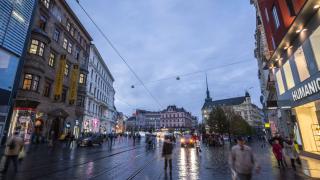 Brno déšť