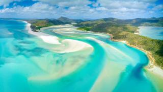 Whitehaven Beach v Austrálii