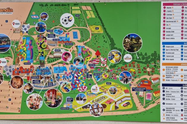 mapa vodního parku Tatralandia