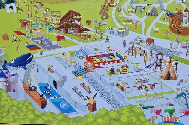 Mapa areálu Skalka Family Park Ostrava