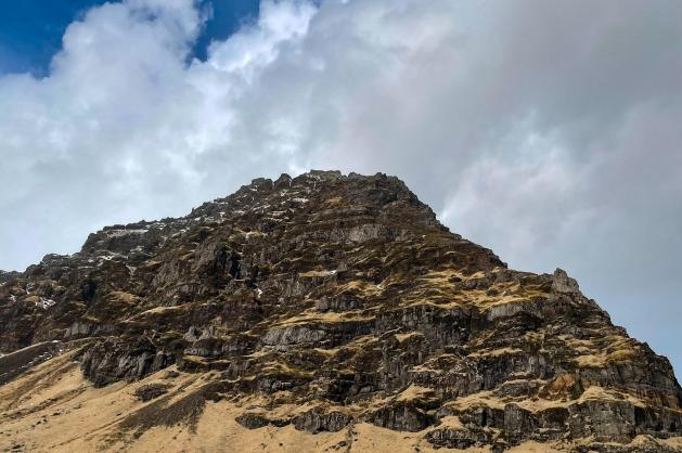 Sopečný masiv na Islandu
