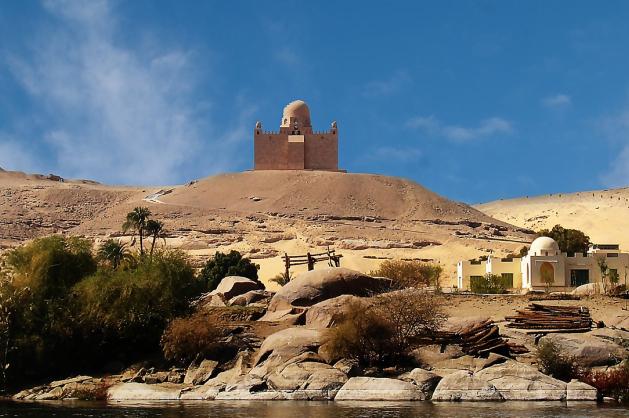 Město Asuán v Egyptě
