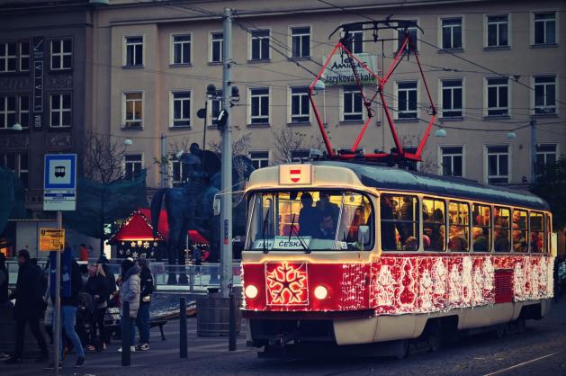 Vánoční tramvaj v Brně