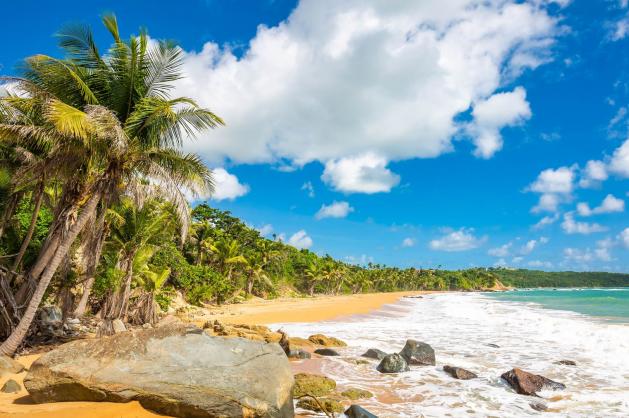 Pláž Flamenco v Portoriku 