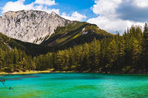 Zelené jezero v Rakousku