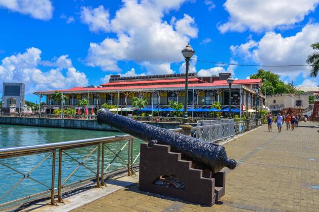 Hlavní město Port Louis na Mauriciu