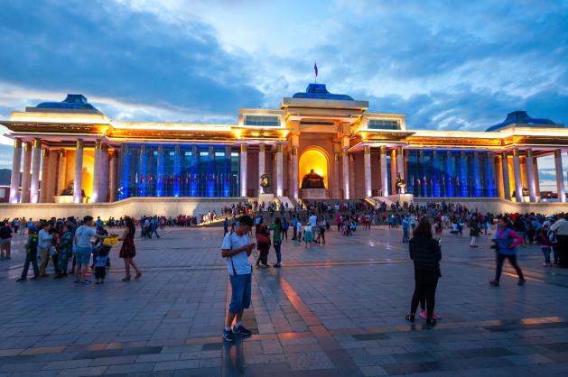 Čingischánovo náměstí v Mongolsku