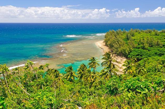 Pláž na Havaji, Oahu, Kalalau