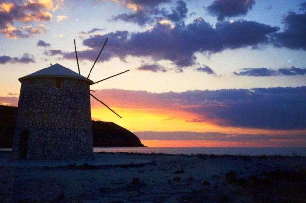 Větrné mlýny Gira na Lefkadě