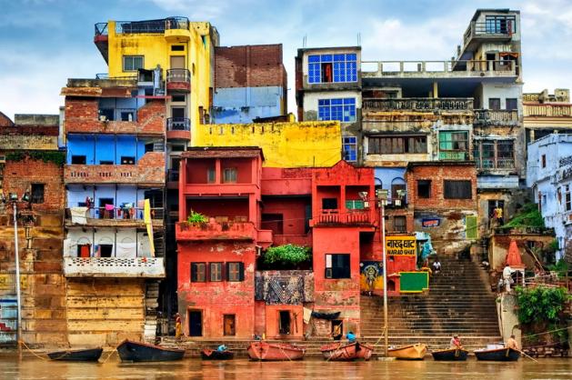 Barevné domy v Indii