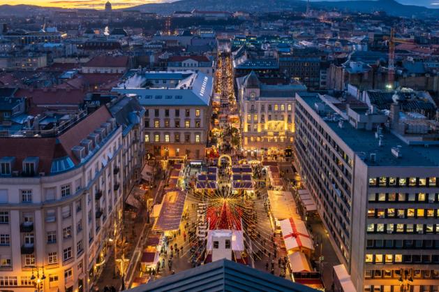 vánoční trhy v Budapešti