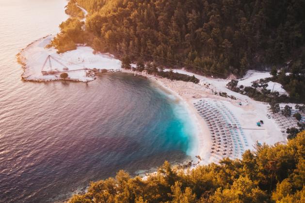 Vathi Beach na ostrově Thassos