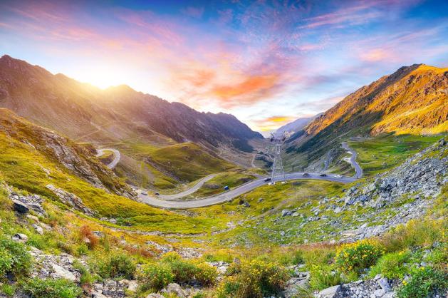 Transfagarash highway v Rumunsku.