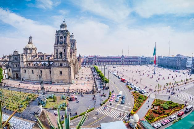 Zócalo v Mexico City