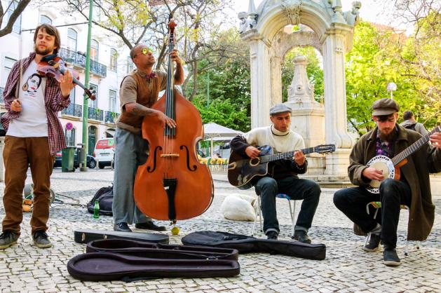 busking Lisabon