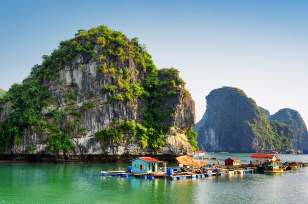 Ha Long Bay rybářská vesnička