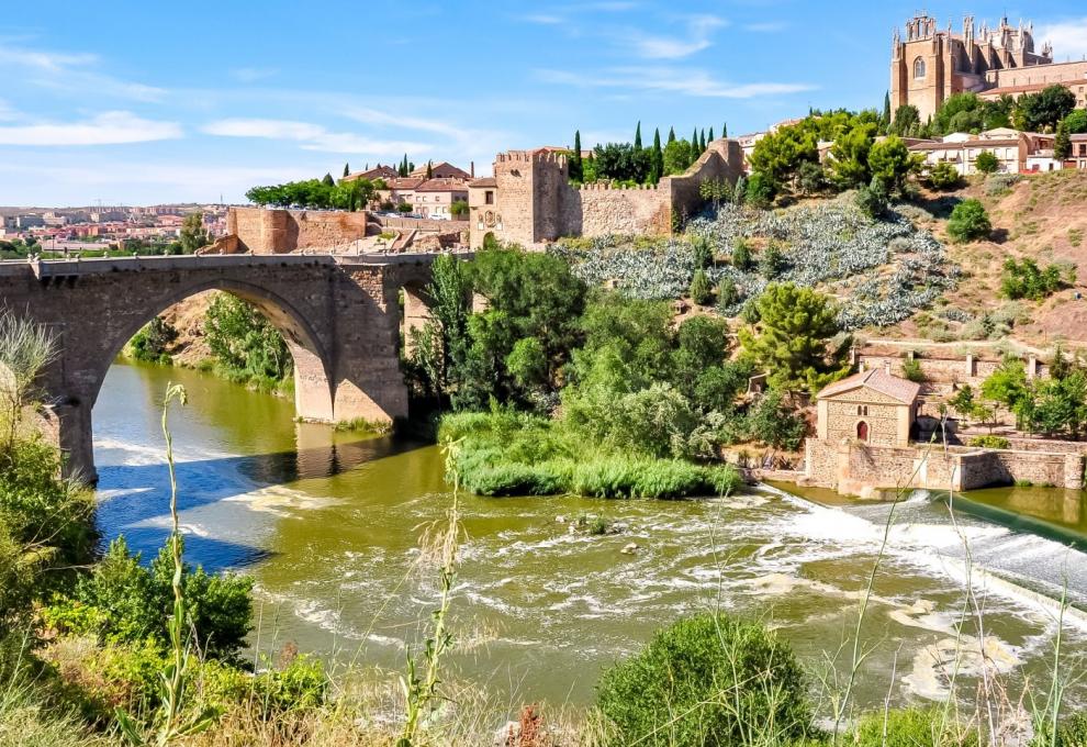 Most přes řeku Tajo na západě Španělska