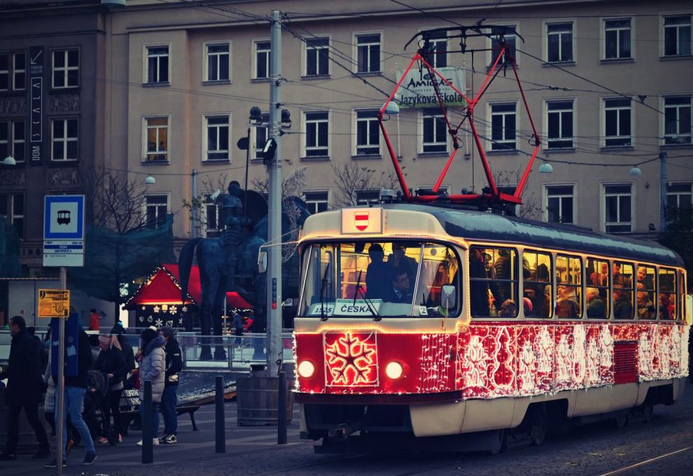 Vánoční tramvaj v Brně
