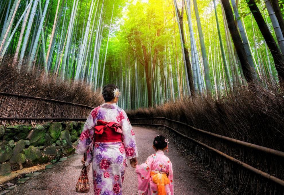 Bambusový les Arashiyama, Japonsko