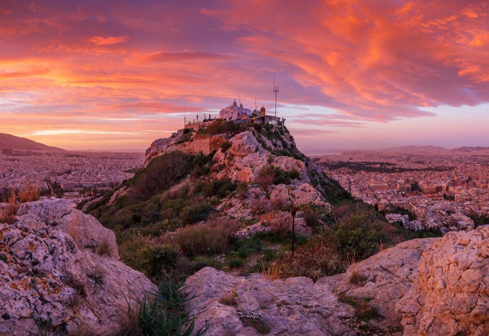 Hora Lycabettus v Athénách