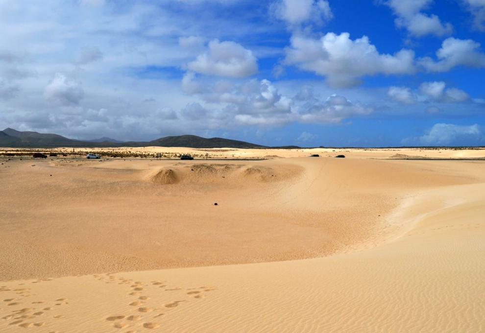 Písečné duny Corralejo Fuertenventura