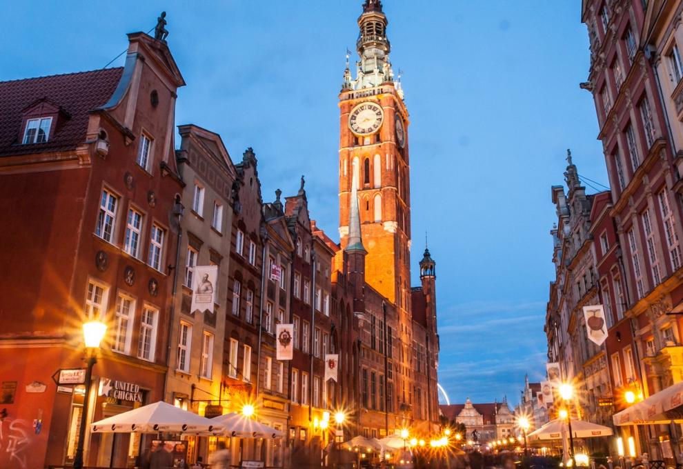 Dlouhá ulice Gdaňsk