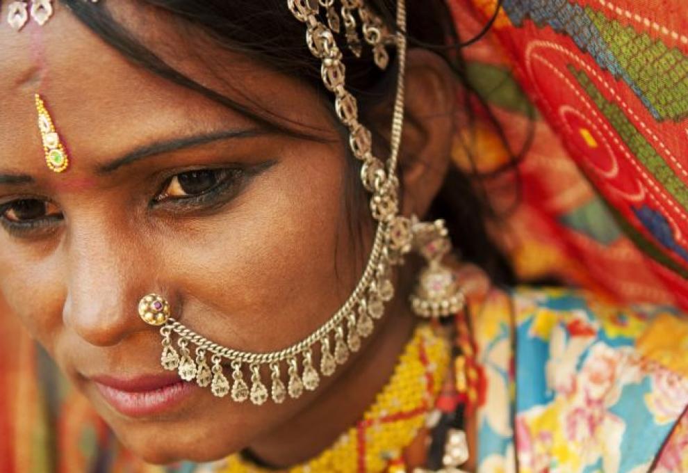 Indická žena v tradičním oděvu