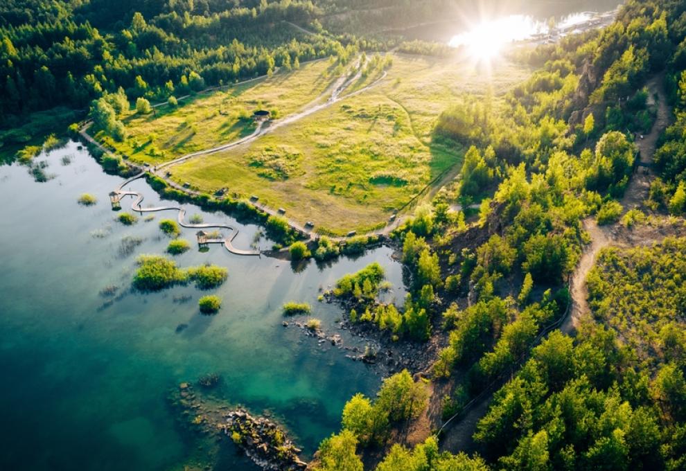 park Gródek z výšky