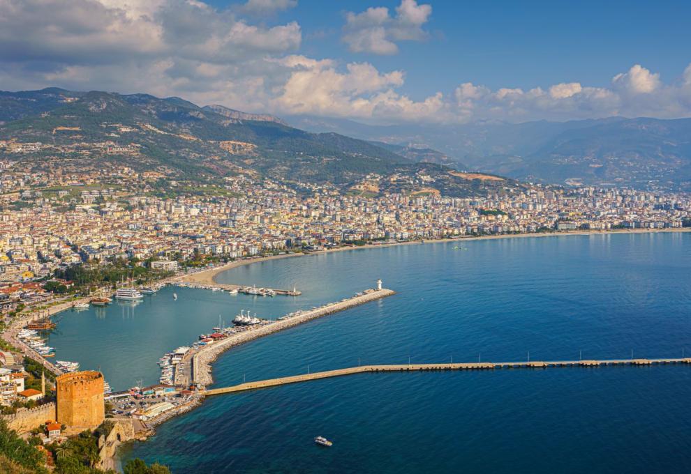 Letecký pohled na Alanyi