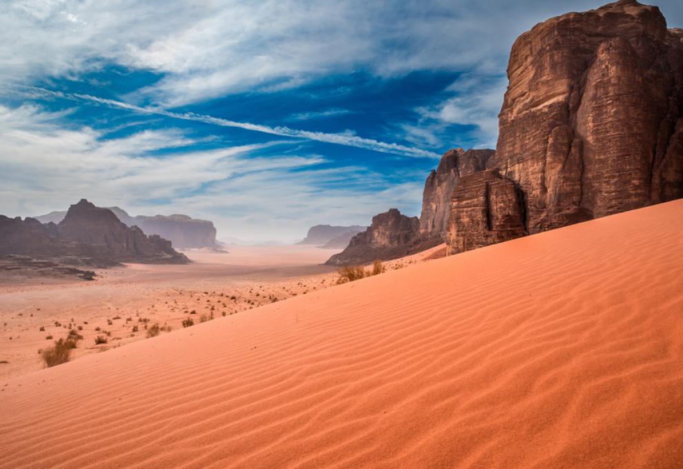 Wadi Rum písek a skály