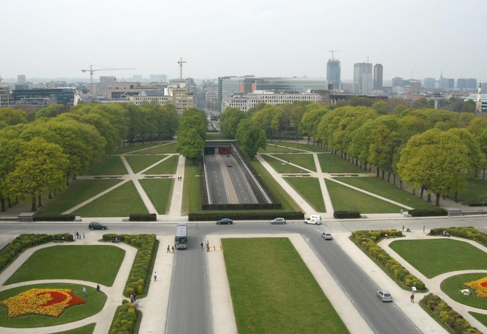 Panorama Jubilejního parku v Bruselu. - Cestovinky.cz