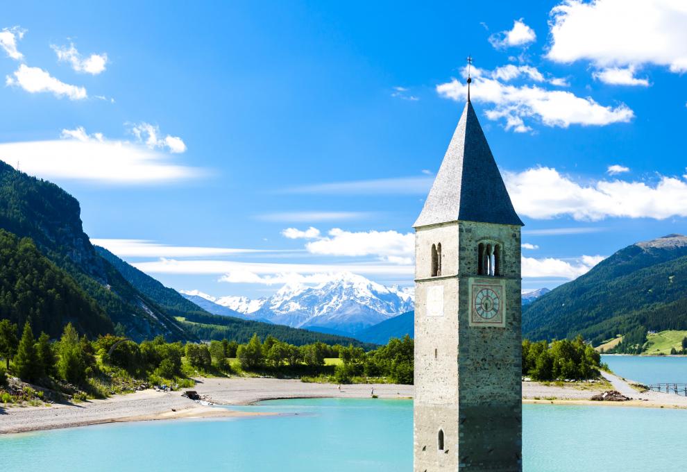 Jezero Reschensee  - Cestovinky.cz