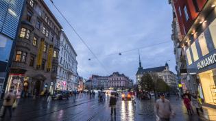 Brno déšť