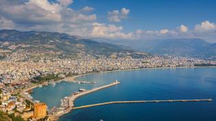 Letecký pohled na Alanyi