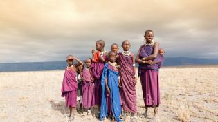 Masajové v Tarangire