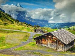chata ve Švýcarsku