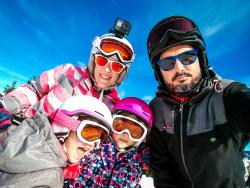 Rodina na lyžích