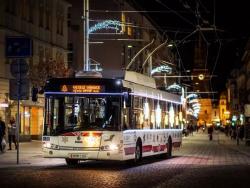 Pardubice vánoční trolejbus
