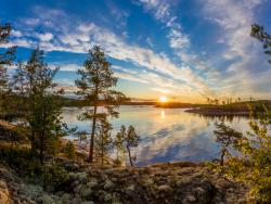 Ladožské jezero – slunce