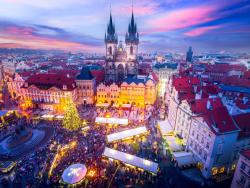 Letecký pohled na Staroměstské náměstí 