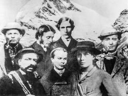 Slavná skupina Edvarda Whympera, která pokořila v roce 1865 poprvé Matterhorn. - Cestovinky.cz